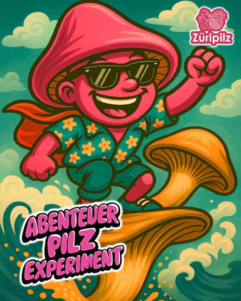 Luma steht siegreich auf einem Pilz und strahlt vor Stolz